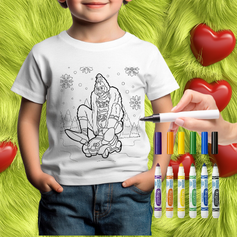 DIY Christmas Coloring Shirts for Kids