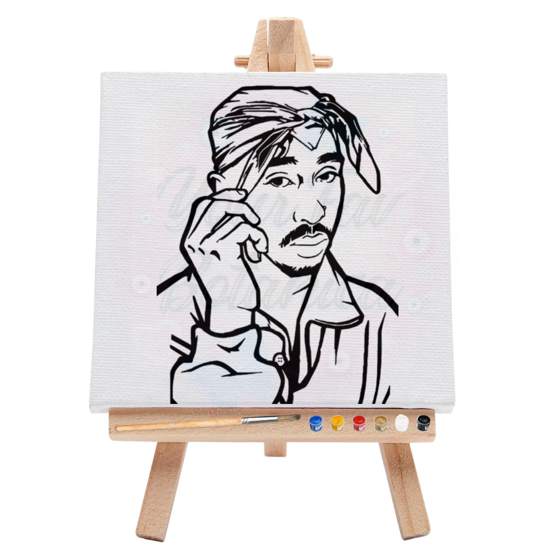 Artist Tupac Pre-Drawn Canvas Art Kit