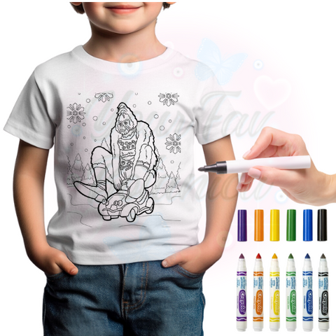 DIY Christmas The Grinch Coloring Shirt For Kids