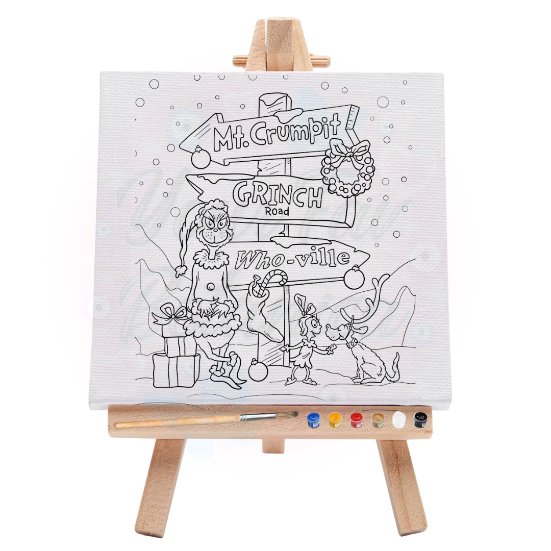 The Grinch Pre Drawn Art Kit