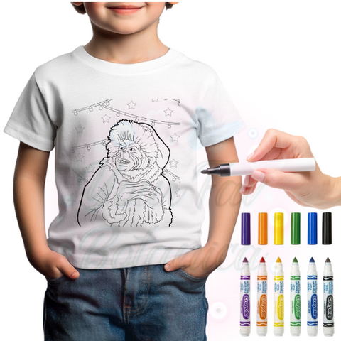 DIY Christmas The Grinch Coloring Shirt For Kids