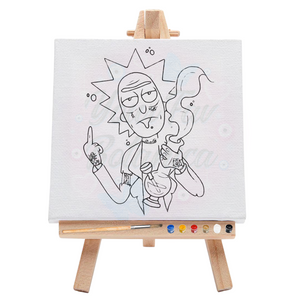 420 Rick and Morty Pre-Drawn Canvas Art Kit