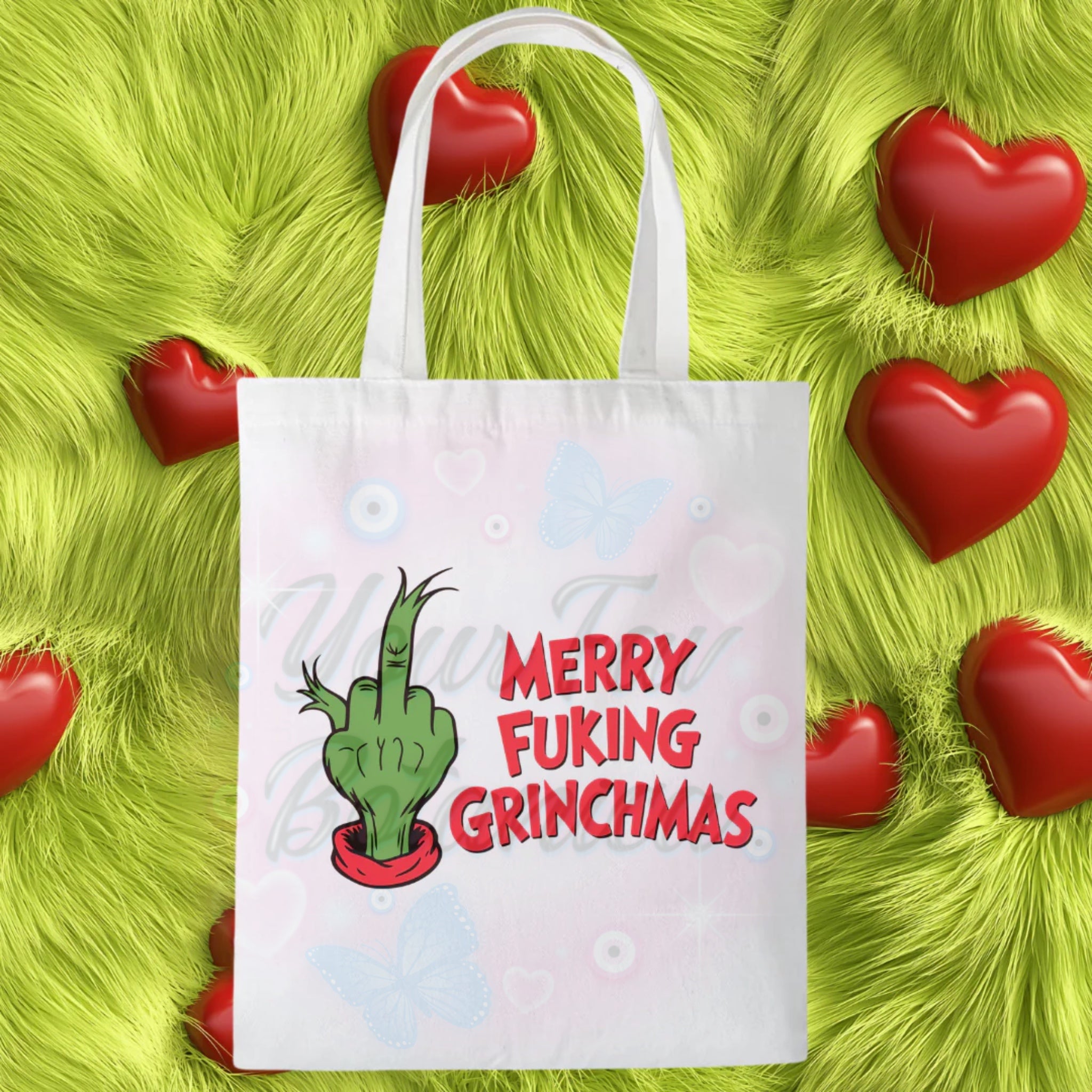 Merry Fucking Grinchmas Tote Bag