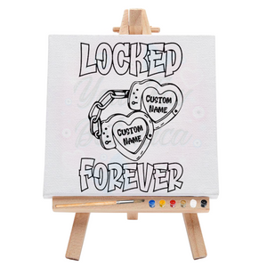 Locked Forever Pre-Drawn Canvas Art Kit