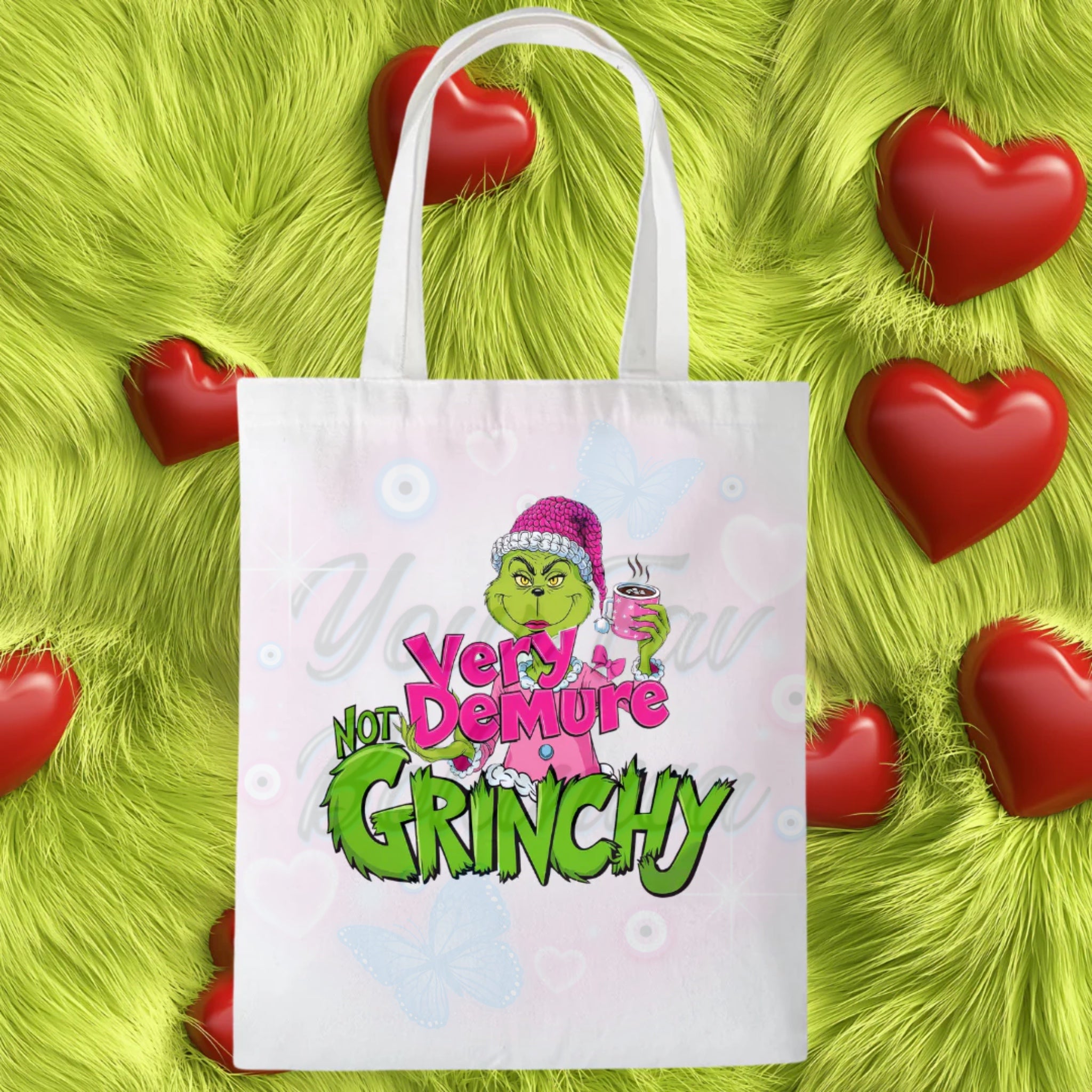 Very Demure  Not Grinchy Tote Bag