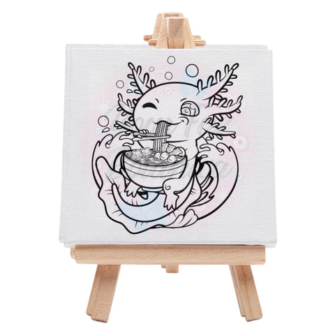 Animal Axolotl Pre-Drawn Canvas Art Kit