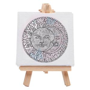 Spiritual Sun & Moon Pre-Drawn Canvas Art Kit