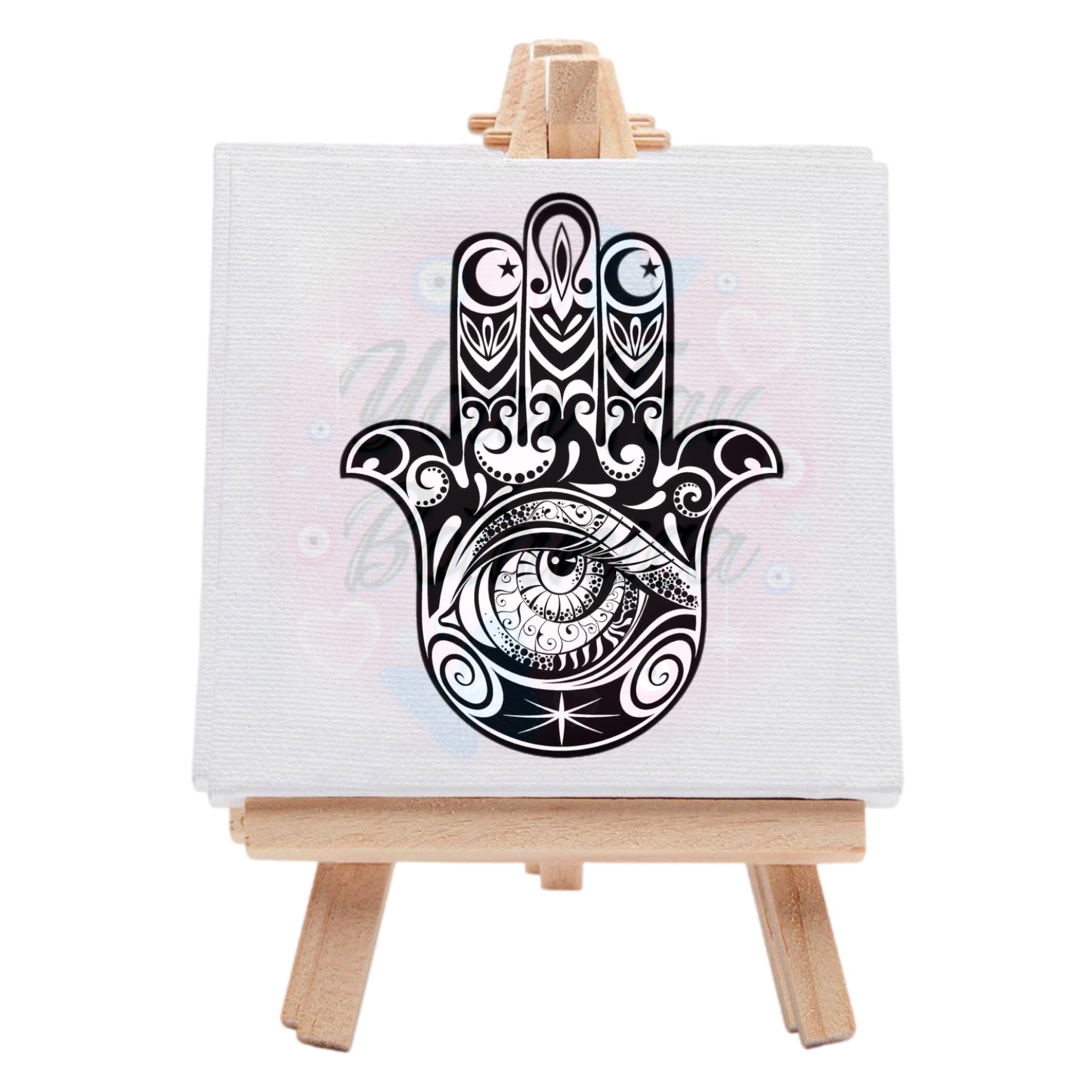 Spiritual Hamsa Pre-Drawn Canvas Art Kit