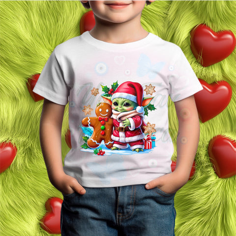 Baby Yoda & Gingerbread Kids Shirt