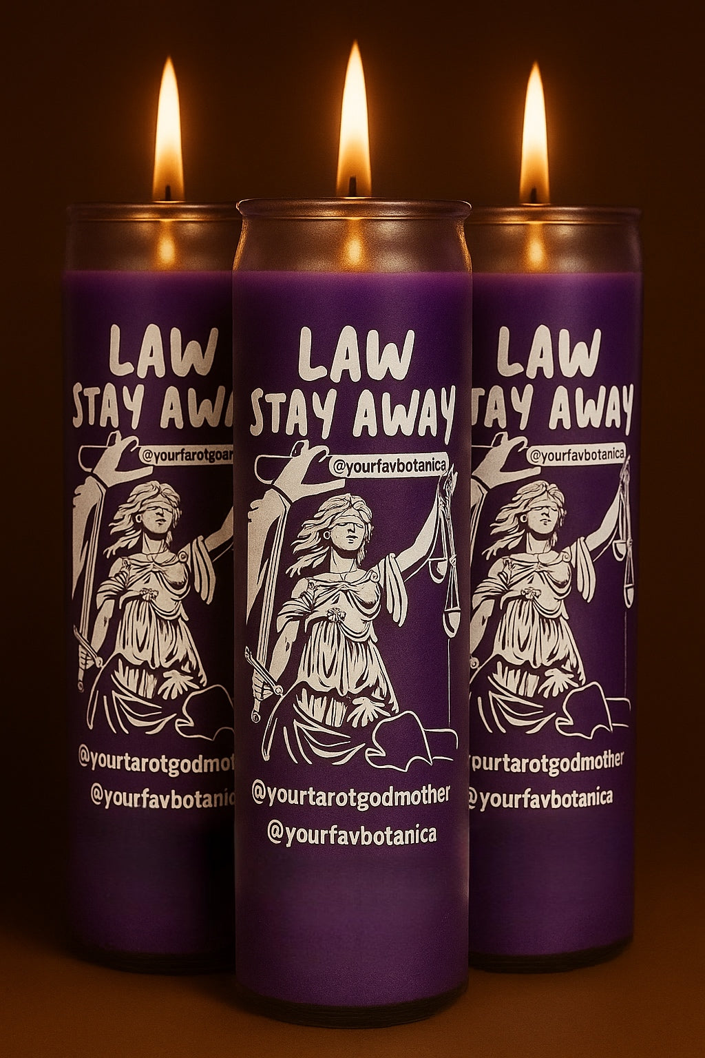 Law Stay Away Candle