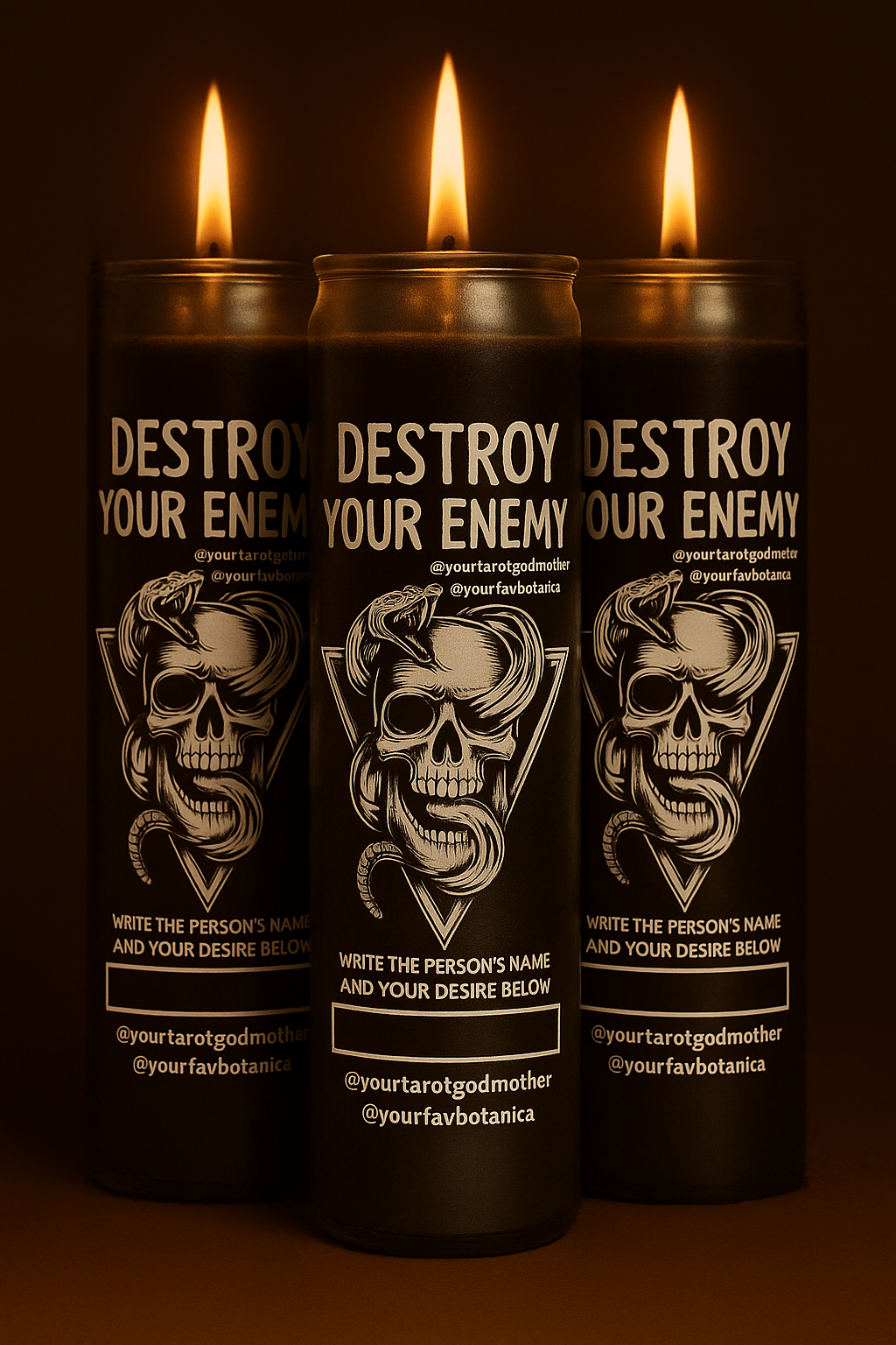 Destroy Your Enemy Candle