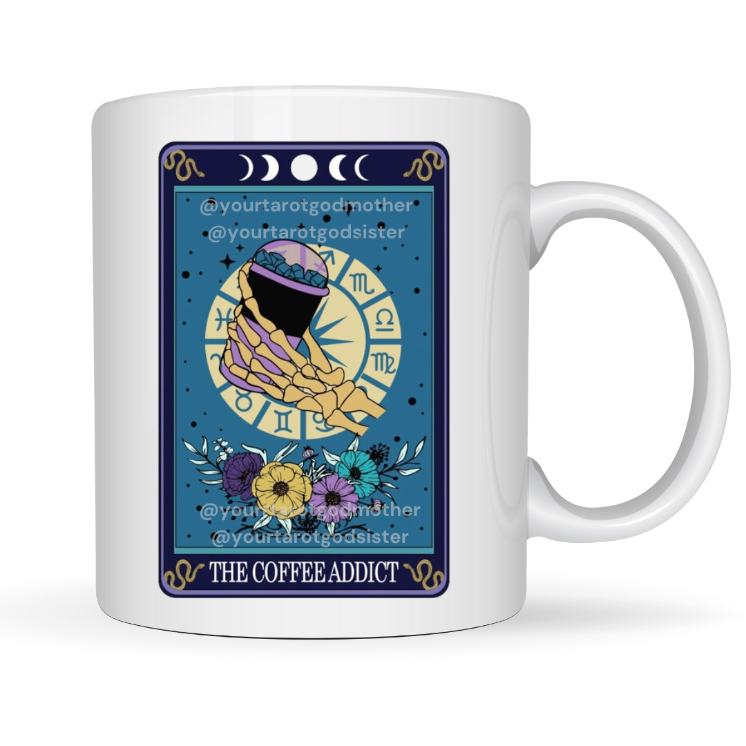 The Coffee Addict Tarot Card Coffee Mug