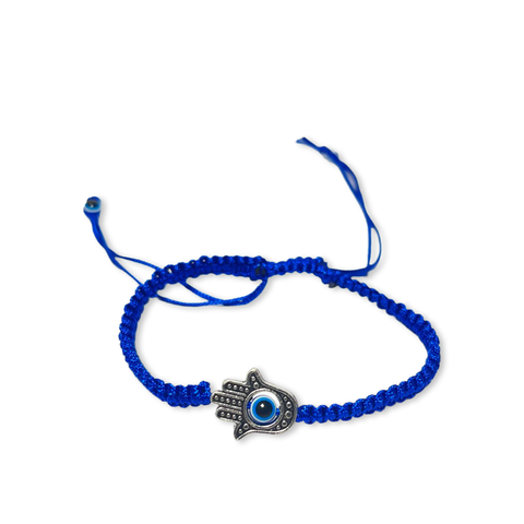 Blue Hamsa Evil Eye Bracelet