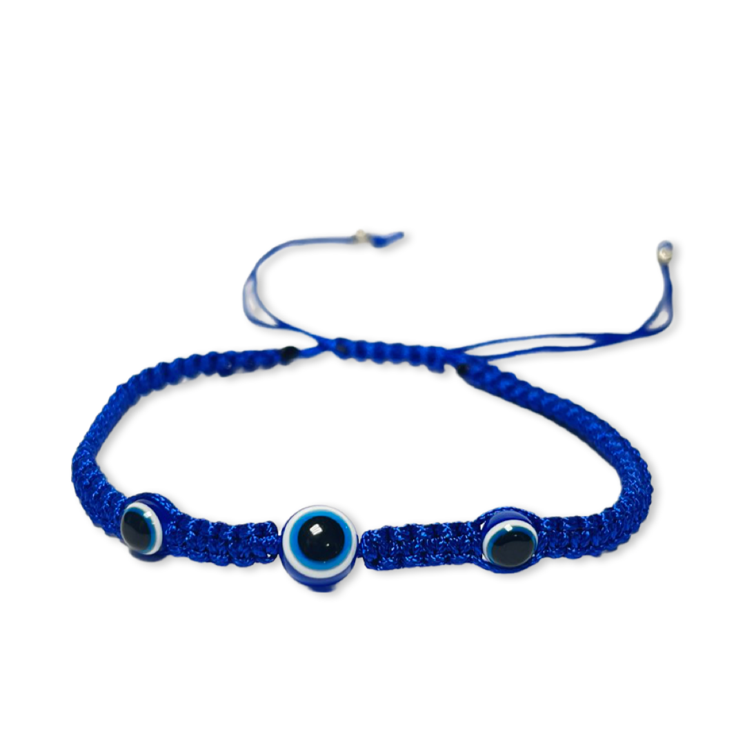 Blue 3 Evil Eye Bracelet