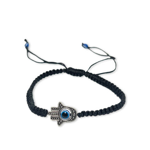 Hamsa Black Evil Eye Bracelet