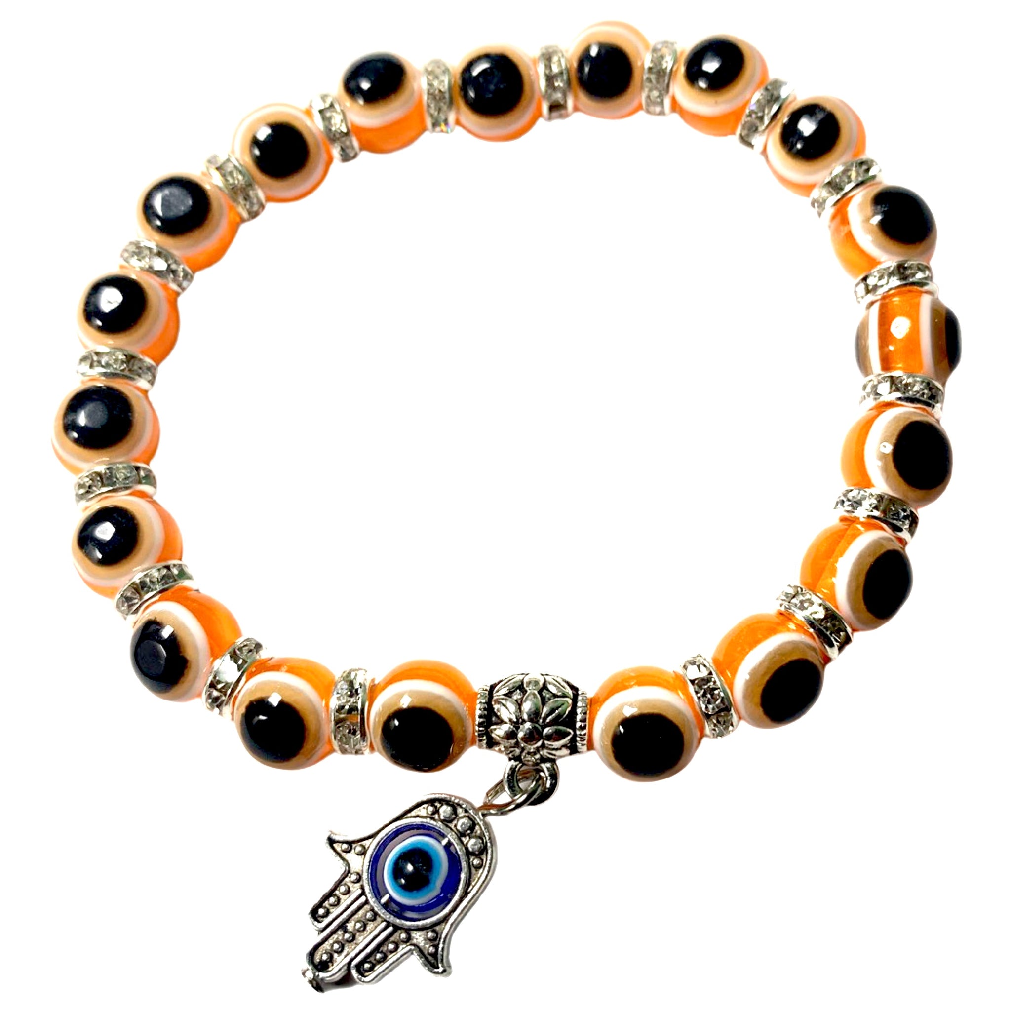 Orange Evil Eye Bracelet