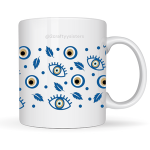 Evil Eye & Feather Mug