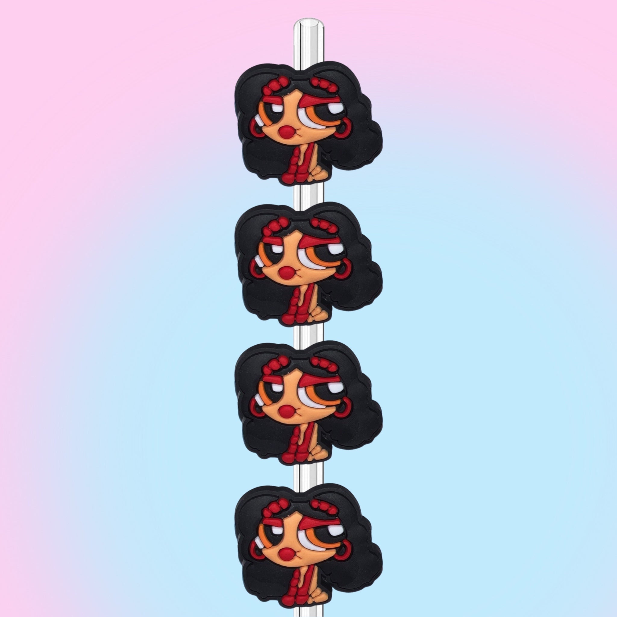 Powerpuff girl straw topper