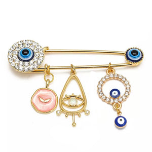 Pink/Gold Evil Eye Pin